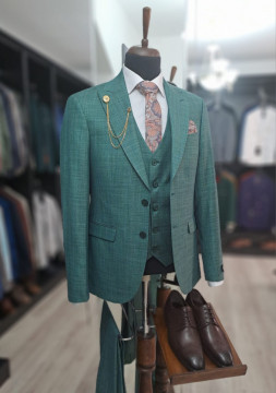Costum Barbati Slim Fit Cu Vesta - Img 3