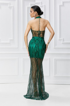 Rochie BBY Lunga Eleganta Verde - Img 2