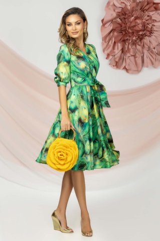 Rochie Pretty Girl De Zi Vaporoasa Verde - Img 3