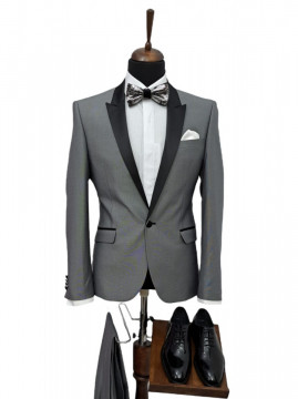 Costum Ceremonie Slim Fit Gri - Img 1