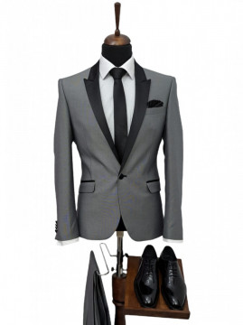 Costum Ceremonie Slim Fit Gri - Img 2