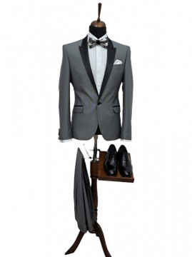 Costum Ceremonie Slim Fit Gri - Img 3