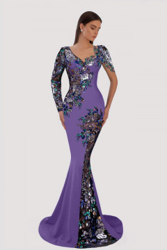 Rochie Chanttal Lunga Lila