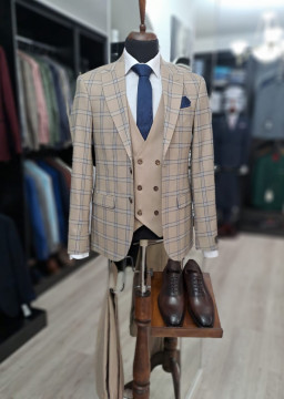 Costum Barbati Slim Fit Cu Vesta - Img 2