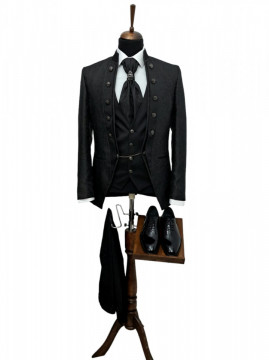 Costum Ceremonie Slim Fit Negru - Img 4