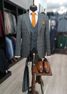 Costum Barbati Slim Fit Cu Vesta - Img 2