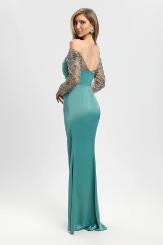 Rochie BBY Lunga Eleganta Verde - Img 3