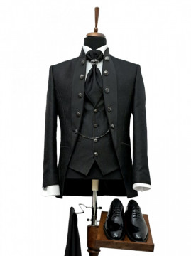 Costum Ceremonie Slim Fit Negru - Img 3