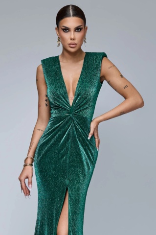 Rochie BBY Lunga Eleganta Verde - Img 3