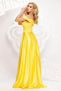 Rochie Artista Galbena Tafta - Img 2