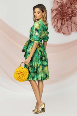 Rochie Pretty Girl De Zi Vaporoasa Verde - Img 2