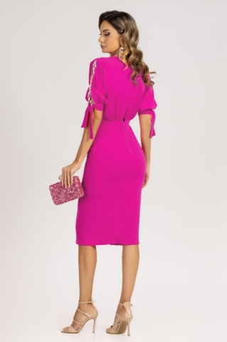 Rochie Pretty Girl Eleganta Roz - Img 3