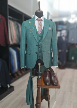 Costum Barbati Slim Fit Cu Vesta - Img 2