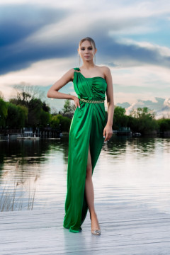 Rochie BBY Lunga Eleganta Verde