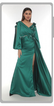 Rochie Lunga Eleganta Verde - Img 1