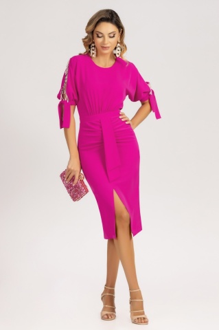 Rochie Pretty Girl Eleganta Roz - Img 1