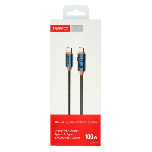 Cablu date Digital Display Type-C - Type-C 100W Fast Charge TRANYOO CC-6