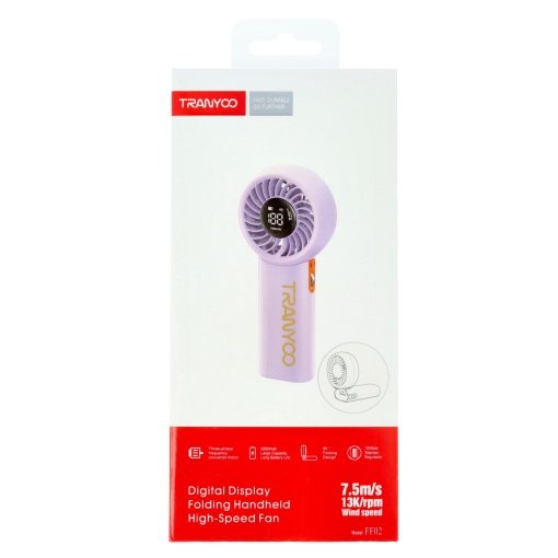 Ventilator portabil High Speed pliabil Tranyoo FF02 PURPLE