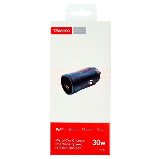 Incarcator auto Type-C PD 30W TRANYOO T-C26 BLACK