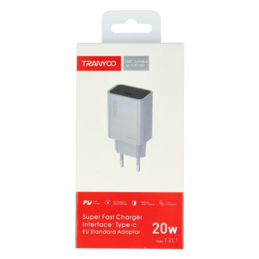 Incarcator retea Fast Charge USB-C 20W TRANYOO T-EU7