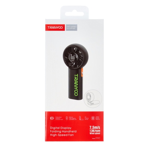 Ventilator portabil High Speed pliabil Tranyoo FF02 BLACK