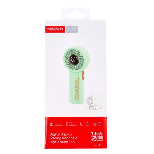 Ventilator portabil High Speed pliabil Tranyoo FF02 GREEN