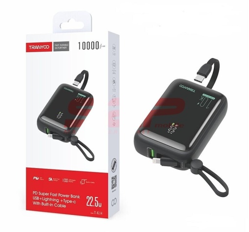 Acumulator universal extern Powerbank 10000mAh 22.5W Fast Charge Tranyoo T-K14