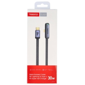 Cablu date 90 Angle Type-C - Lightning 30W Tranyoo CL-3 - Img 9