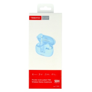 Casti audio stereo Wireless TRANYOO T-M26 Blue - Img 2