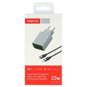 Incarcator retea Fast Charge USB-C - Lightning 20W TRANYOO T-EU7 L