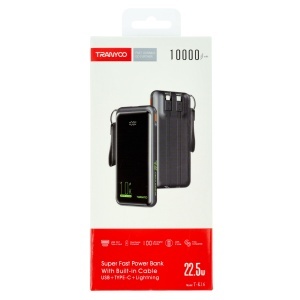 Acumulator universal extern Powerbank 10000mAh 22.5W Fast Charge Tranyoo T-K16