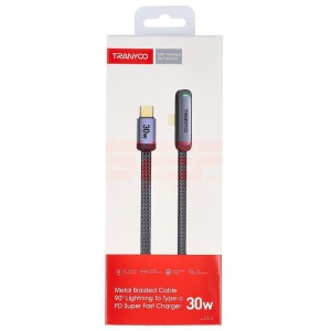 Cablu date 90 Angle Type-C - Lightning 30W Tranyoo CL-3 - Img 2