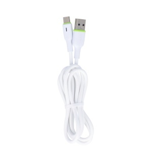 Cablu date soft silicone USB - Type-C TRANYOO Fast Charge T-X22 White - Img 2