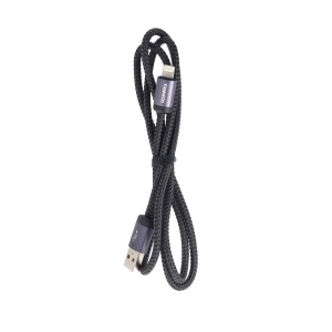 Cablu de date si incarcare rapida Tranyoo T-S20 L, USB la Lightning, cip inteligent de recunoastere, conectori din aliaj de zinc, cablu impletit din nailon, incarcare la temperatura scazuta, compatibil iPhone si iPad, Negru - Img 8