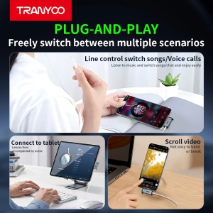 Adaptor audio jack 3.5mm - Type-C Tranyoo T-E20 - Img 4