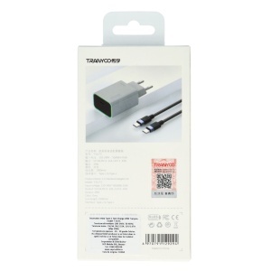Incarcator retea Fast Charge USB-C - Type-C 20W TRANYOO T-EU7 C - Img 3
