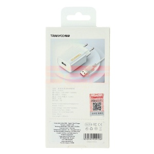 Incarcator retea USB - Type-C 2.4A TRANYOO T-C03 - Img 2
