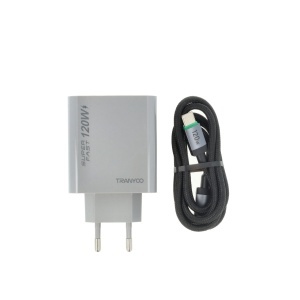 Incarcator retea Super Fast Charge Type-C - Type-C 120W TRANYOO T-EU8 C - Img 3