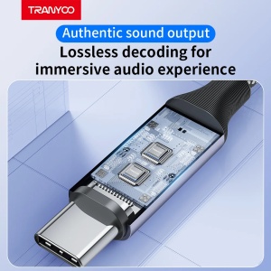 Adaptor audio jack 3.5mm - Type-C Tranyoo T-E8 - Img 5