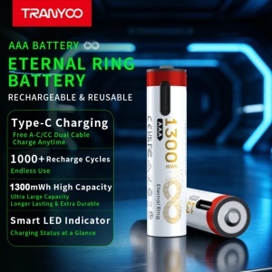Set 4 acumulatori reincarcabili AA Tranyoo, Li-ion 1.5V, 3600 mWh, cu incarcare USB Type-C - Img 5