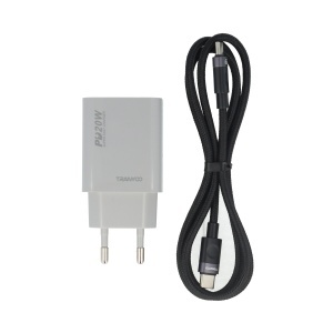 Incarcator retea Fast Charge USB-C - Type-C 20W TRANYOO T-EU7 C - Img 2