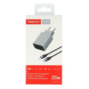 Incarcator retea Fast Charge USB-C - Type-C 20W TRANYOO T-EU7 C