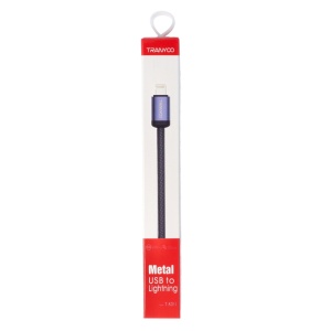 Cablu de date si incarcare rapida Tranyoo T-S20 L, USB la Lightning, cip inteligent de recunoastere, conectori din aliaj de zinc, cablu impletit din nailon, incarcare la temperatura scazuta, compatibil iPhone si iPad, Negru - Img 7