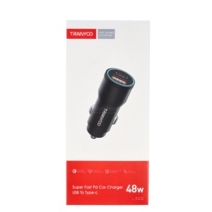 Incarcator auto Dual USB PD 3.0 + QC 5.0 TRANYOO 48W T-C22 - Img 1