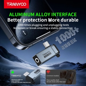 Adaptor audio jack 3.5mm - Type-C Tranyoo T-E20 - Img 6