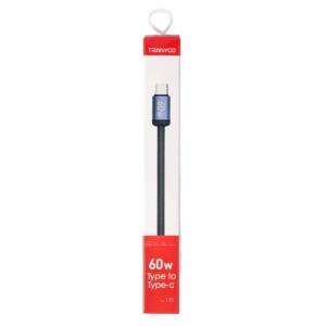 Cablu date Type-C - Type-C 60W TRANYOO Fast Charge T-P21 - Img 1