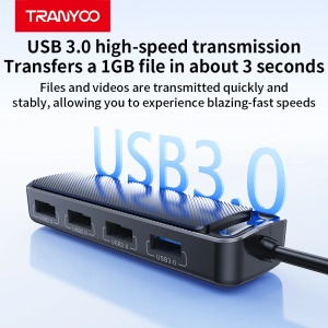 HUB extindere USB 4 in 1 TRANYOO HB2-A - Img 3