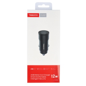 Incarcator auto Tranyoo T-C20, 2 porturi USB, 2.4A, 12W, carcasa din aluminiu, compatibil iOS si Android, Negru - Img 11