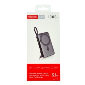 Acumulator universal extern Powerbank Magnetic Wireless 10000mAh 22.5W Tranyoo T-F26 BLACK