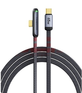 Cablu date 90 Angle Type-C - Type-C 65W Tranyoo CC-3 - Img 1